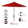 Amauri Outdoor Living 9ft Round Push TILT Market Umbrella with Antique Bronze Frame (Fabric: Sunbrella Jockey Red) 71213-107-CS21302